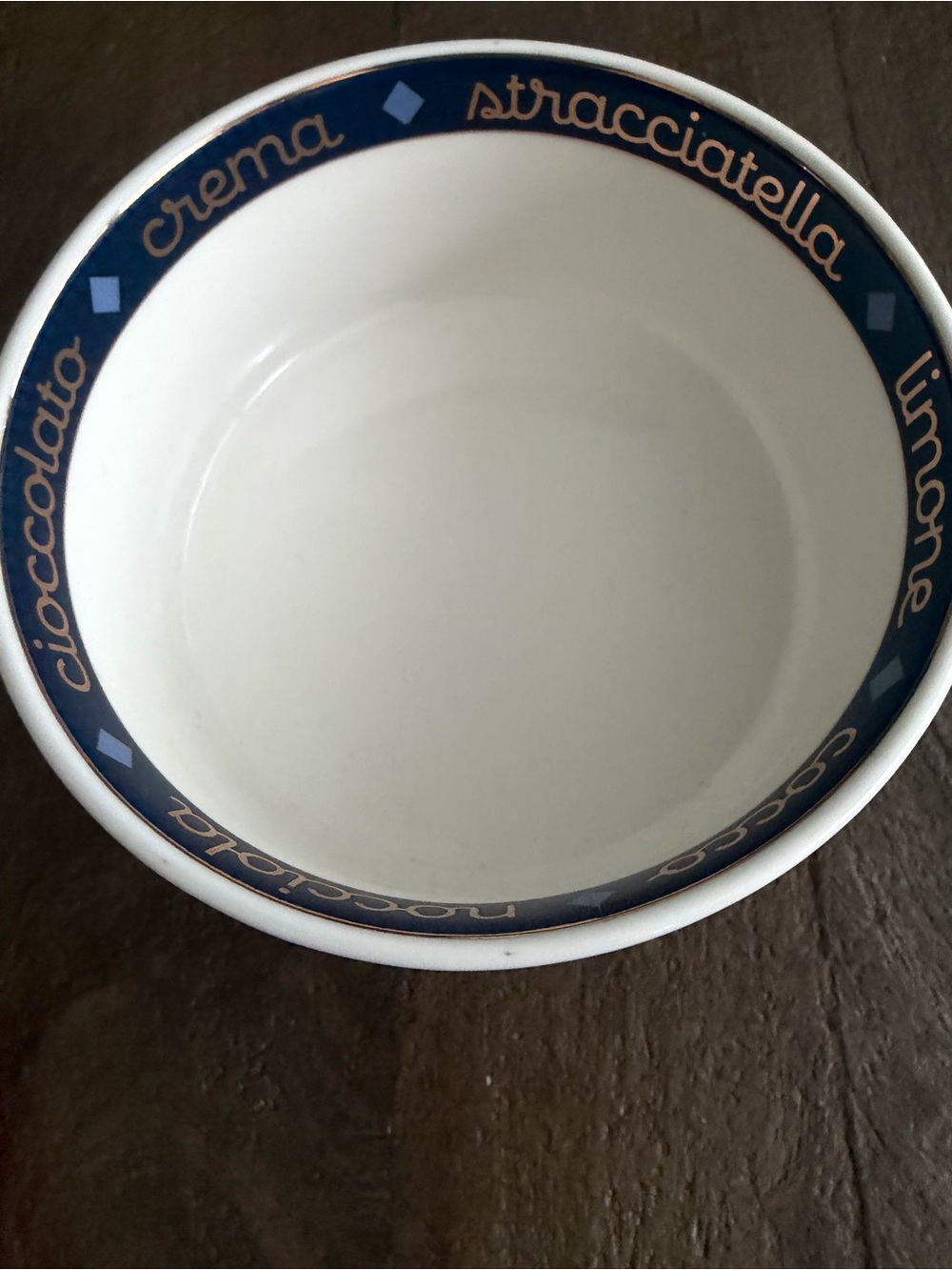 Anthropologie Bistro Tile Stoneware 24k Gold Accent Italia Gelato Bowl Ice Cream - Picture 7 of 9